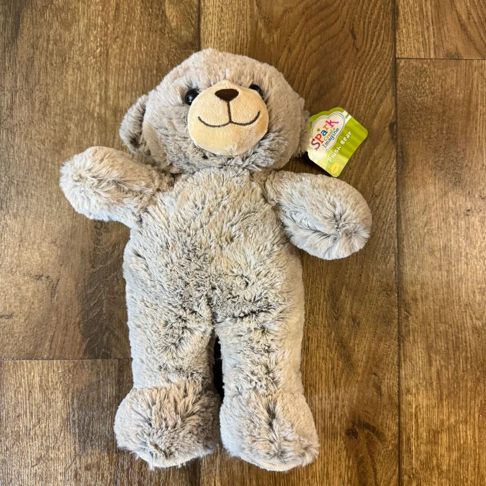 New Spark Create Imagine Plush Teddy Bear Brown Tan Stuffed Animal Soft Toy